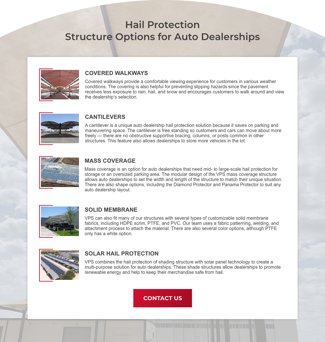 Hail Protection Options